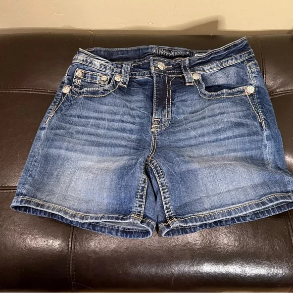 Miss Me Classic Blue Jean Shorts - Picture 1 of 5
